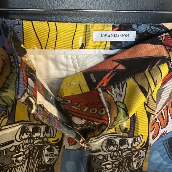 JW Anderson Comic print work pants low waist size 4 - Picture 7 of 7